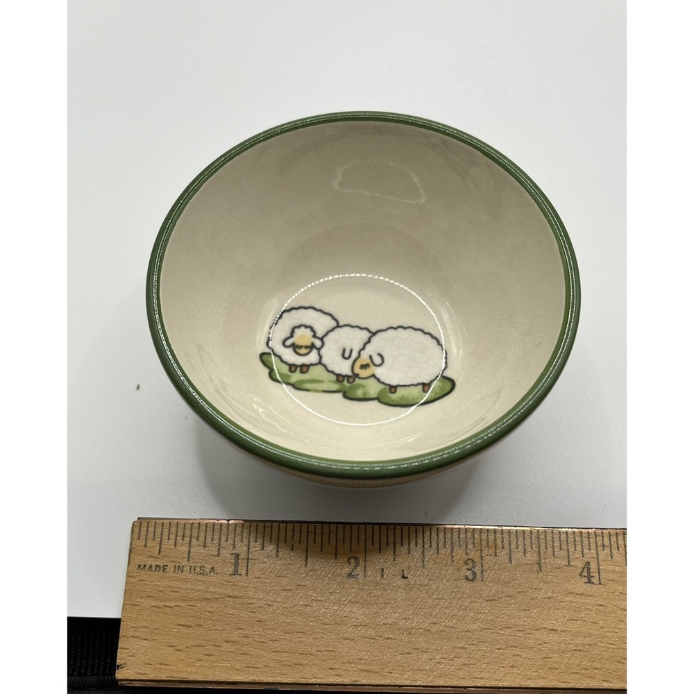 Vintage Zeller Keramik Custard Bowl Shepherd And Sheep Collection - Picture 4 of 5